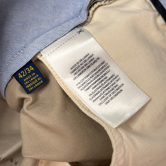 Polo Ralph Lauren Stretch Classic Fit Flat Front Khaki Pants- 42”x34” - Picture 10 of 15